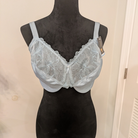 Wacoal Lace Embellished Bra in Soft Blue Size 38 DDD New With Tag - Picture 1 of 4